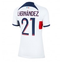 Camiseta Paris Saint-Germain Lucas Hernandez #21 Segunda Equipación Replica 2023-24 para mujer mangas cortas